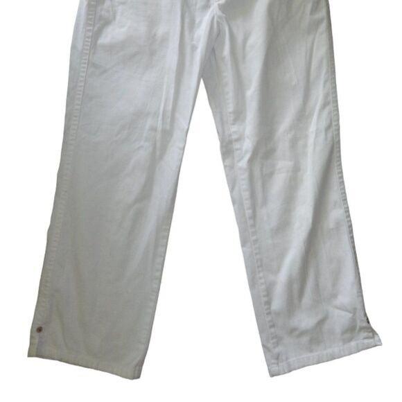 WHITE HOUSE BLACK MARKET BLANC women's size 4 97% cotton white capri pants - Picture 4 of 14